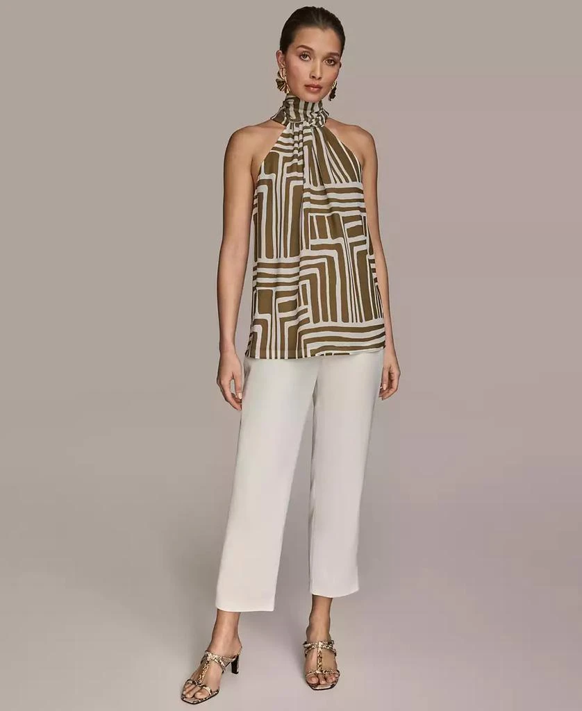 Donna Karan Women's High-Neck Printed Halter Top, Regular & Petite 4
