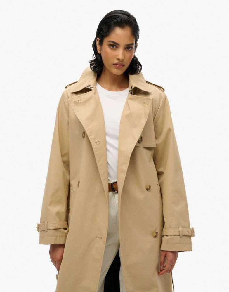 Superdry Superdry Classic trench coat in shaker beige