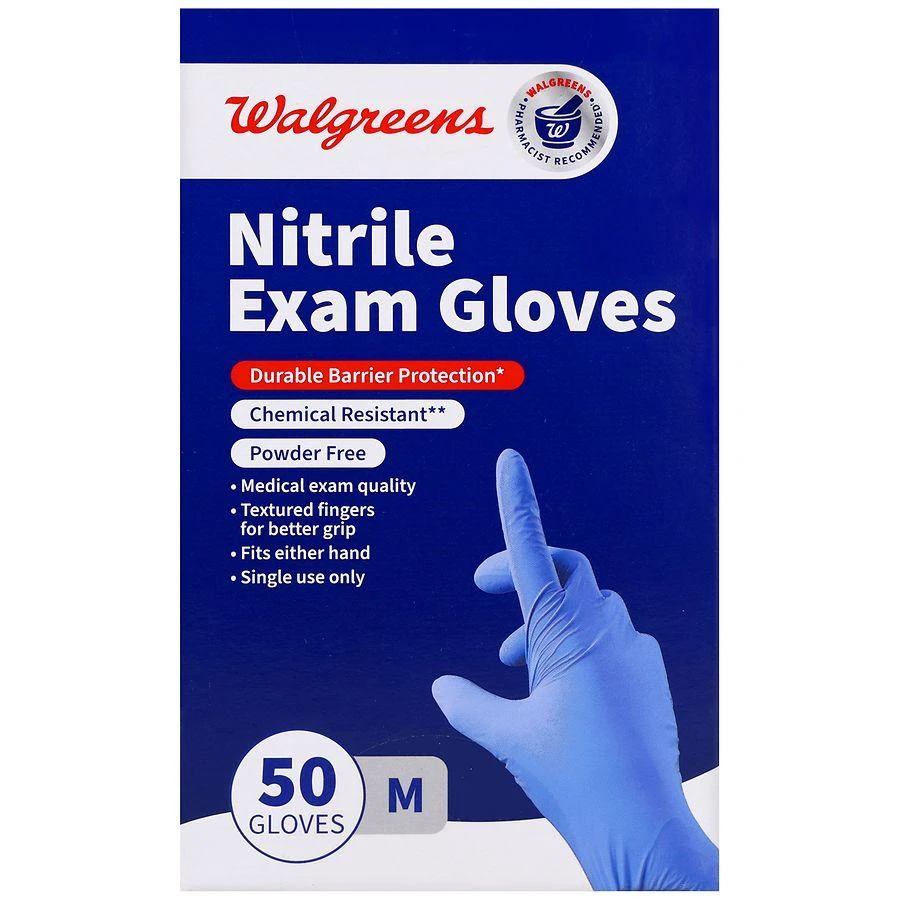Walgreens Nitrile Exam Gloves M