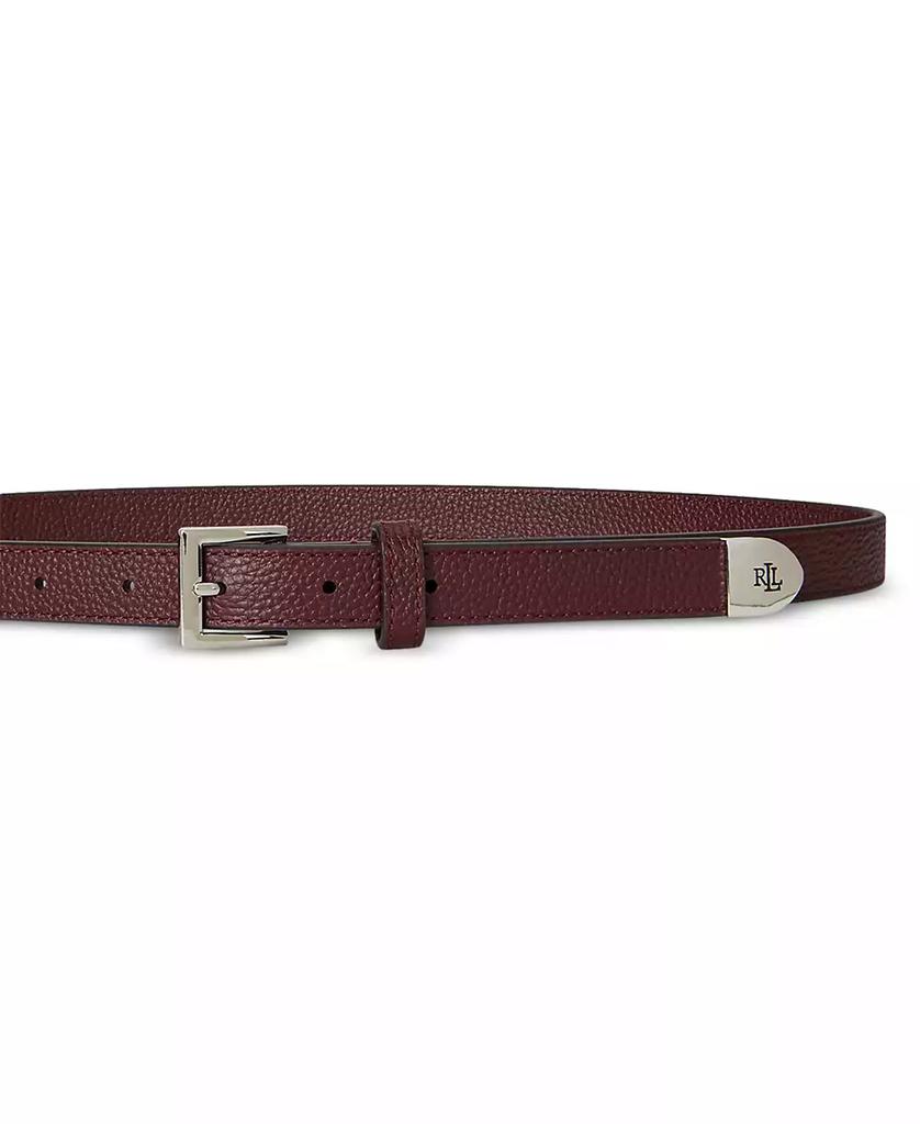 Ralph Lauren Pebbled Leather Skinny Belt