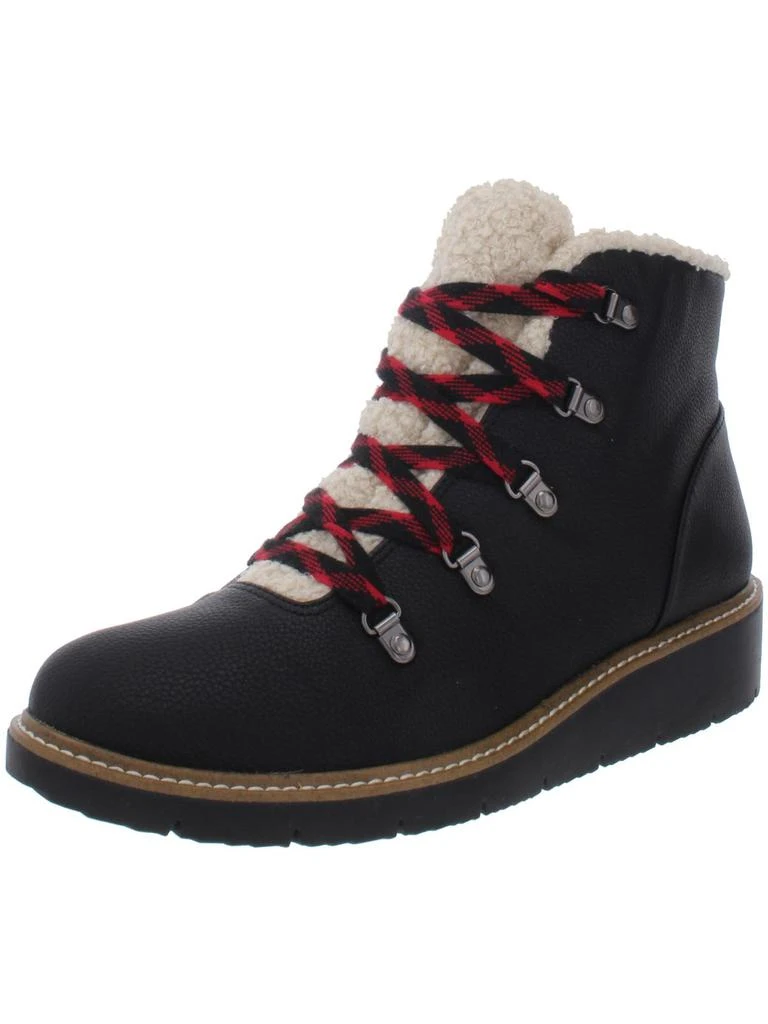 Dr. Scholl's Shoes So Cozy Womens Faux Leather Wedge Winter Boots 1