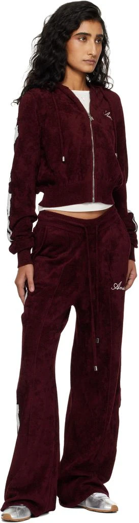 AMIRI Burgundy Bones Track Pants 4