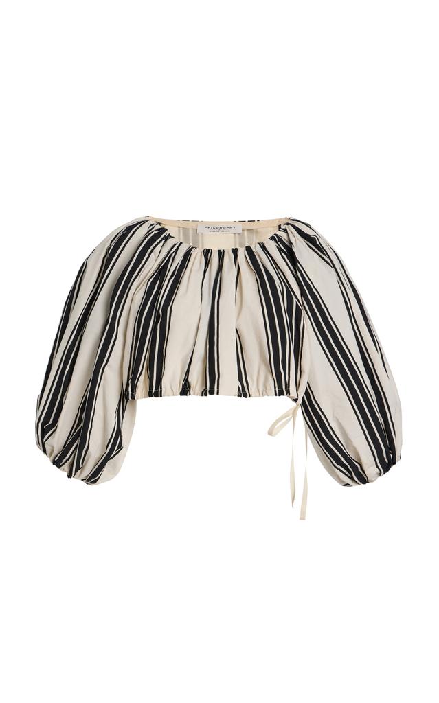 PHILOSOPHY di LORENZO SERAFINI Philosophy di Lorenzo Serafini - Striped Crop Top - Stripe - IT 44 - Moda Operandi