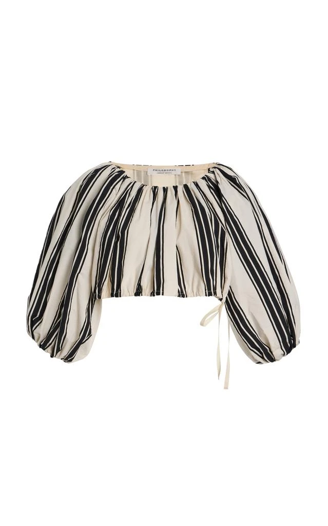 PHILOSOPHY di LORENZO SERAFINI Philosophy di Lorenzo Serafini - Striped Crop Top - Stripe - IT 40 - Moda Operandi 1