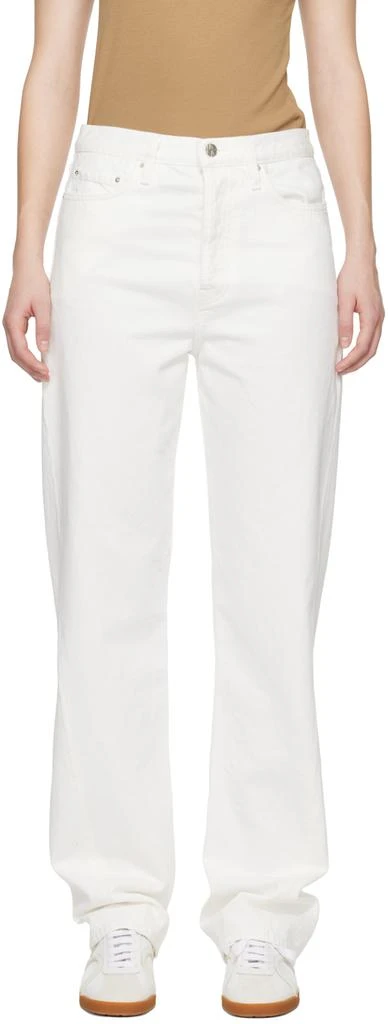 Totême White Twisted Seam Jeans 1