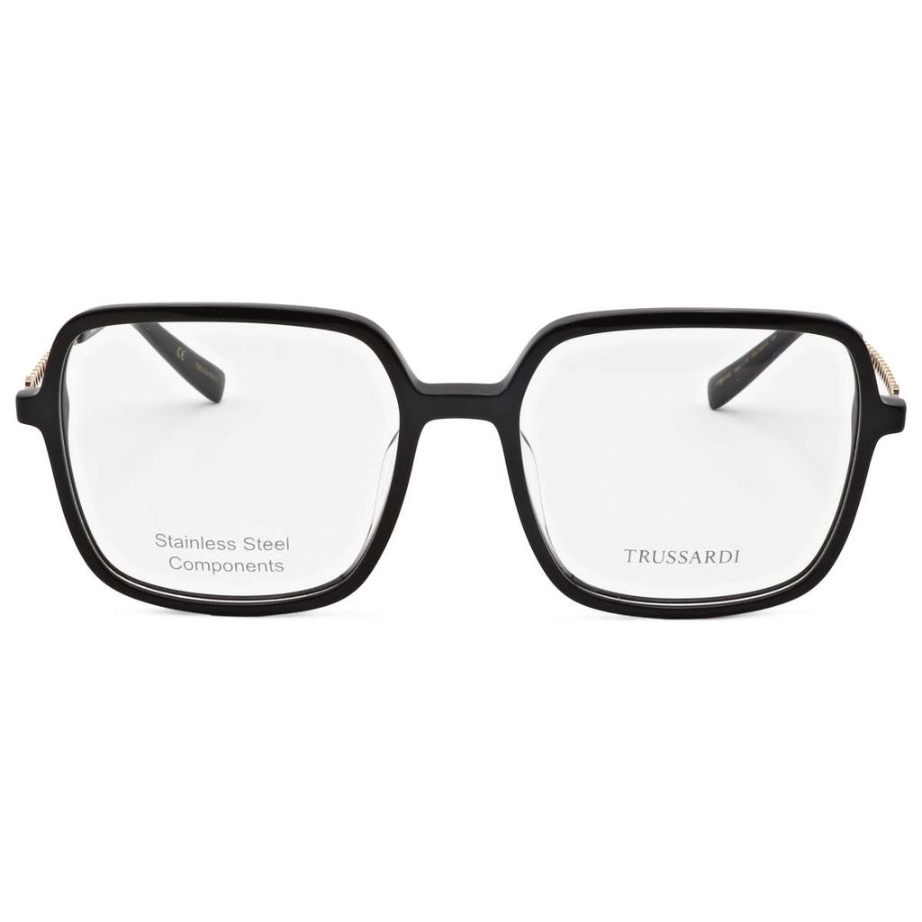 TRUSSARDI Trussardi Men's Black Rectangular Opticals