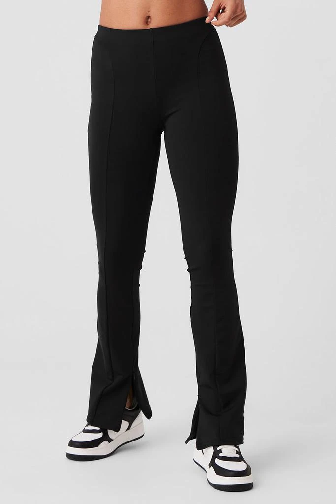 Alo High-Waist 7/8 Zip It Flare Legging - Black 1