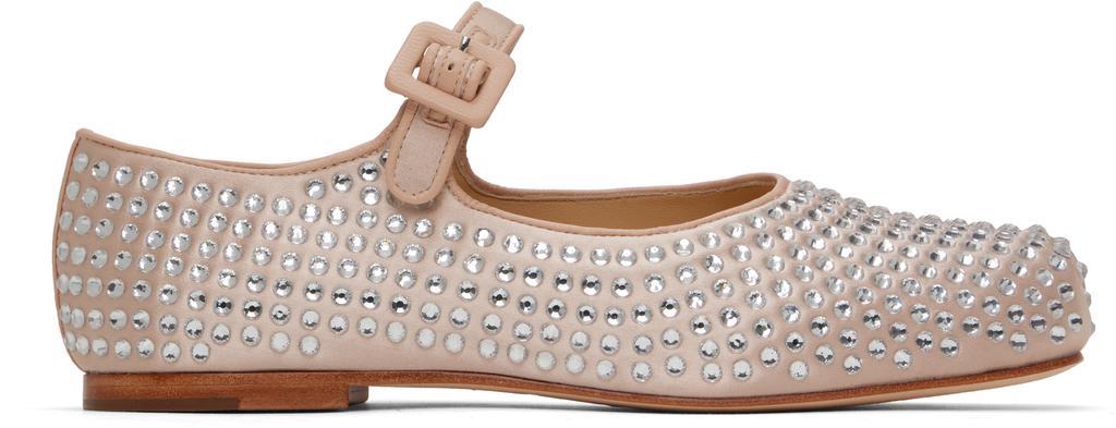 Sandy Liang Pink Mary Jane Pointe Ballerina Flats