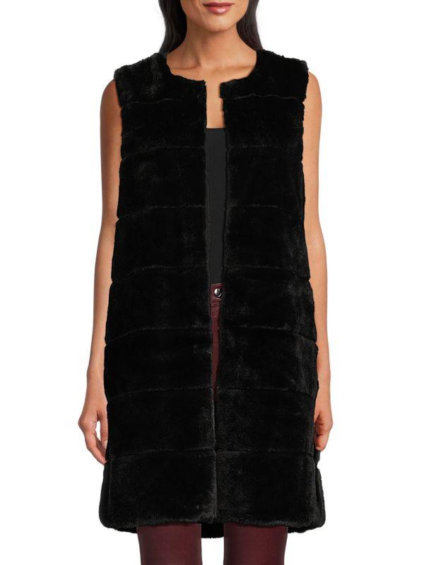 La Fiorentina Faux Fur Longline Vest