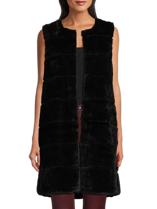 La Fiorentina Faux Fur Longline Vest 1