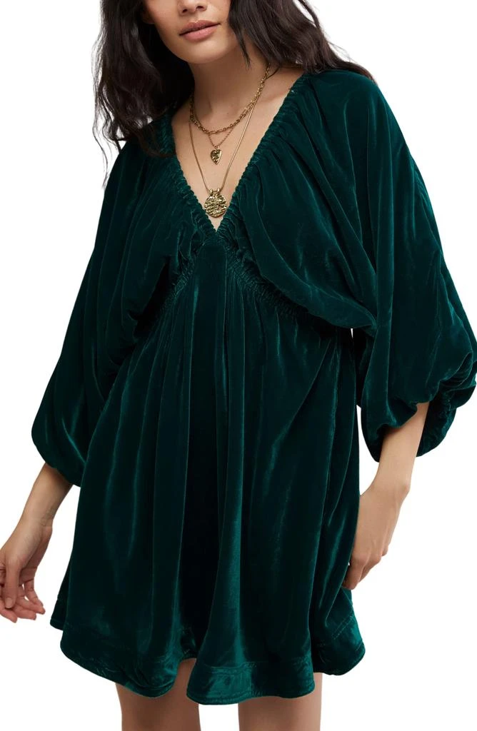 Free People Portia Velvet Babydoll Minidress 5