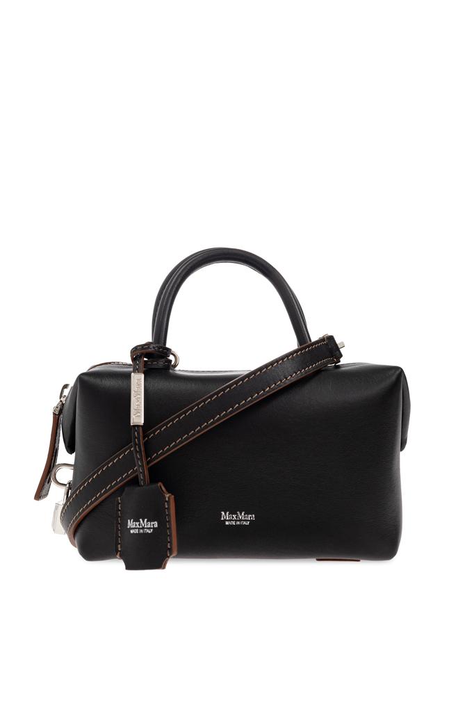 Max Mara Summer Marine XS トート Extra-Small raffia-look fabric Marine bag, dark brown