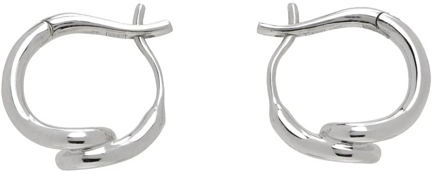 Bea Bongiasca White Gold Single Wave Earrings 1