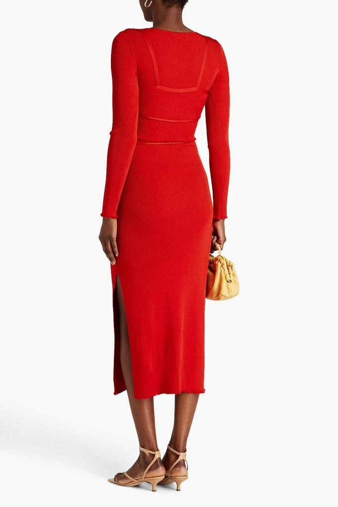 Altuzarra Damali layered ribbed-knit midi dress 3