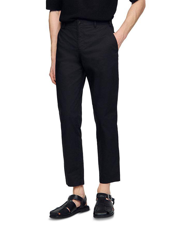 Sandro Talon Cotton Carrot Cut Pants