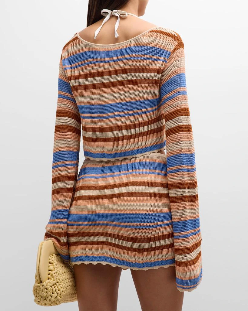 Cinq a Sept Ari Striped Knit Crop Top 6