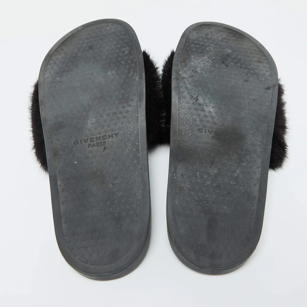 Givenchy Givenchy Black Mink Fur Flat Slides Size 41 6