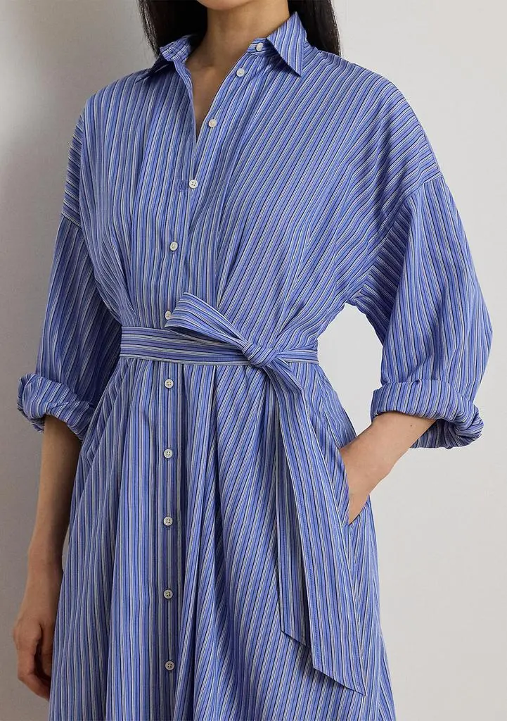 Ralph Lauren Striped Belted Broadcloth Shirtdress 3
