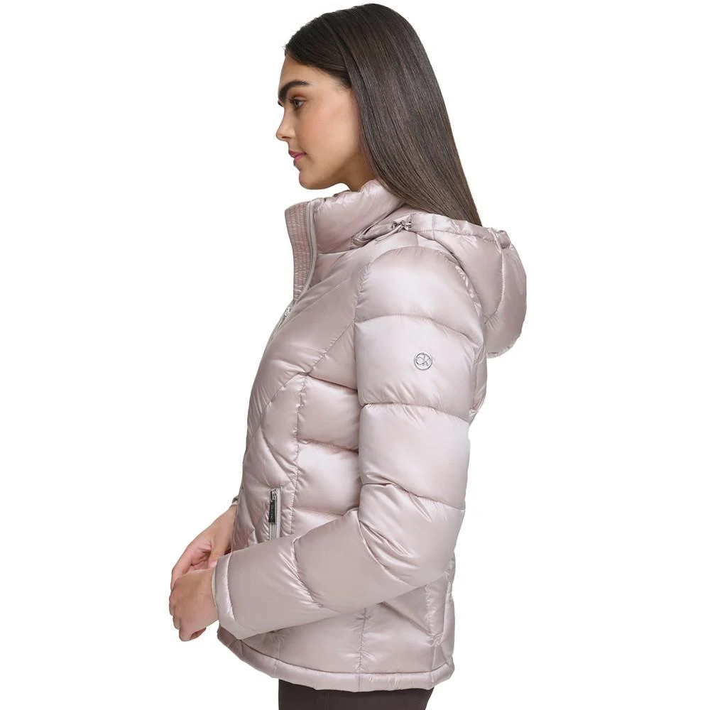 Calvin Klein Women's Shine Hooded Packable Puffer Coat, Created for Macy's 3