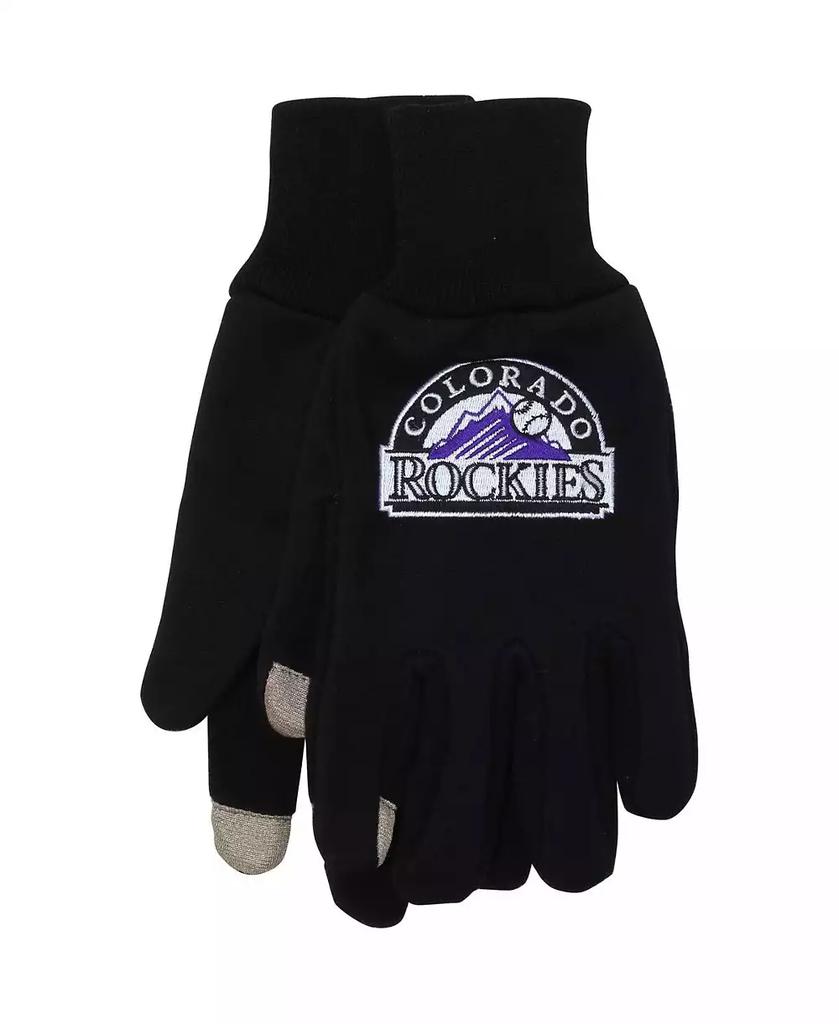 McArthur Sports Men's Colorado Rockies McArthur Black Team Logo Touch Gloves