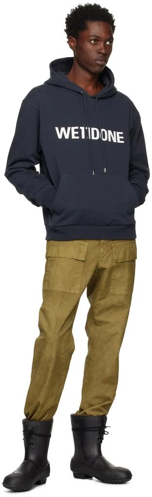 We11done Navy Fitted Basic Hoodie 4