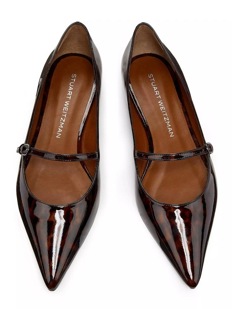 Stuart Weitzman Emilia Tortoiseshell Leather Flats 4