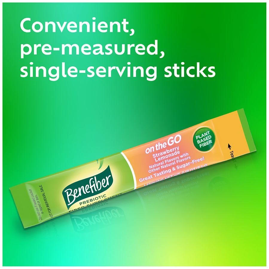 Benefiber On The Go Prebiotic Fiber Supplement Strawberry Lemonade 4