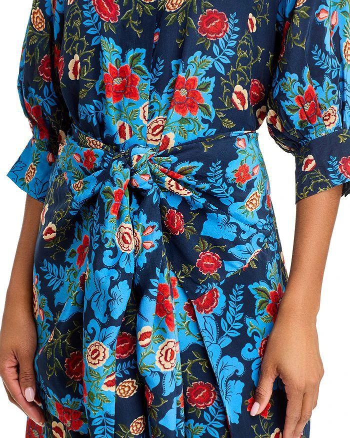 Farm Rio Arabesque Floral Tie Front Dress 6