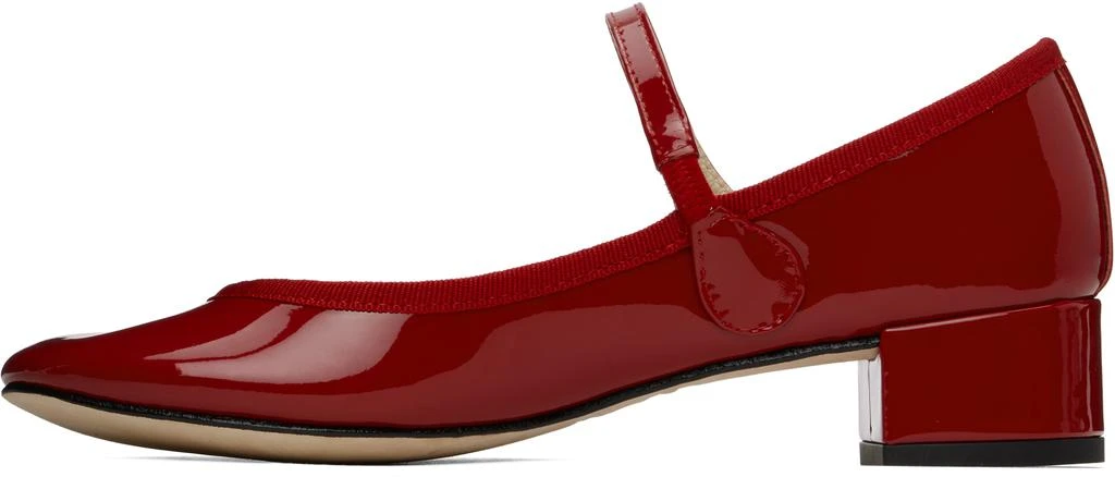 Repetto Red Rose Mary Jane Heels 3