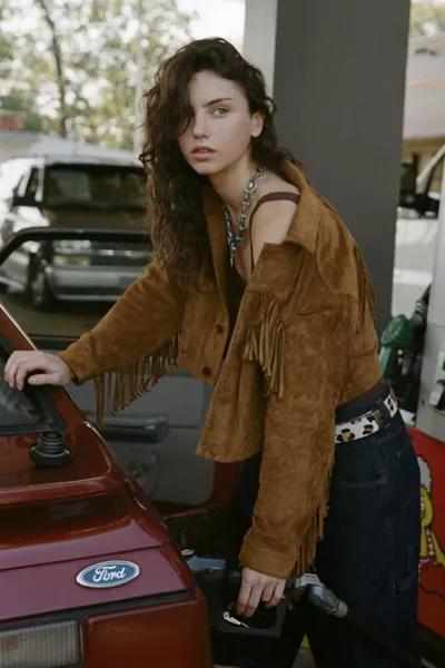 BDG BDG Jessie Faux Suede Fringe Jacket