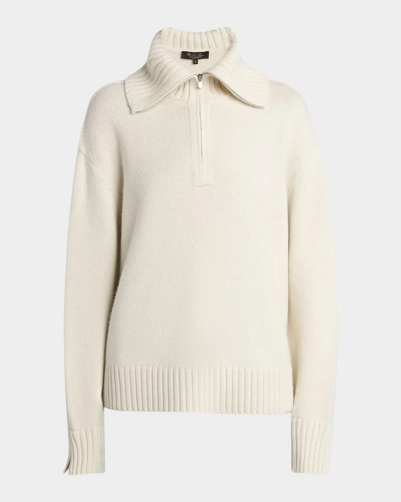 Loro Piana Parksville Cashmere Quarter-Zip Sweater 1