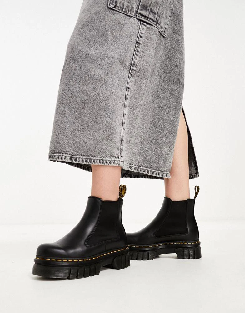 Dr. Martens Dr Martens Audrick chunky flat chelsea boot in black 4