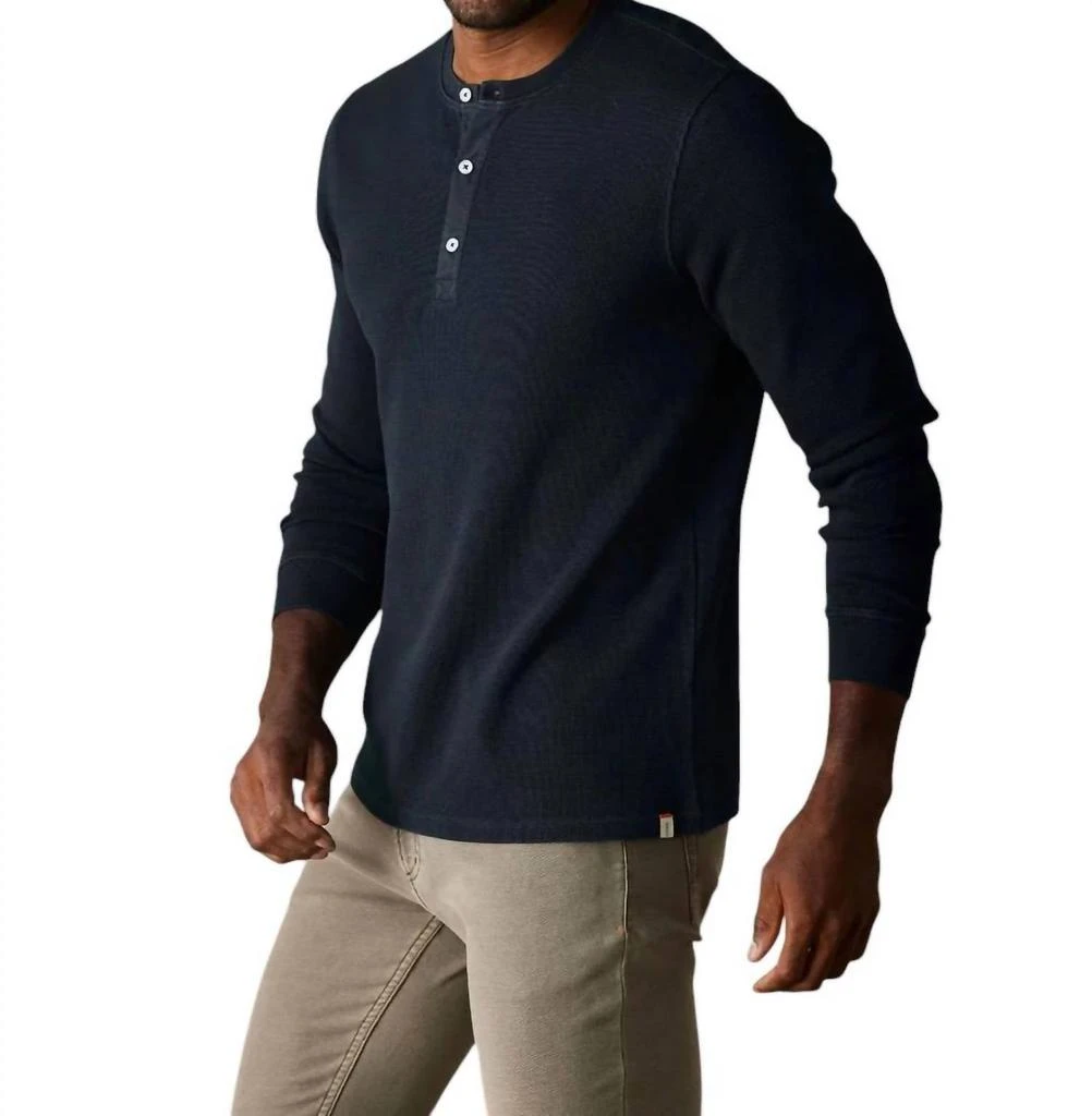 The Normal Brand The Normal Brand - Vintage Thermal Henley Top 2