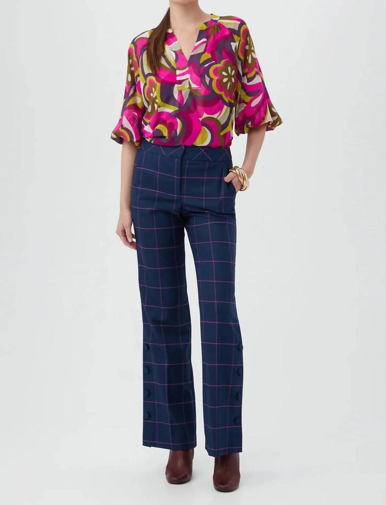 Trina Turk Rockefeller Center Pants In Ink/trina Pink 1