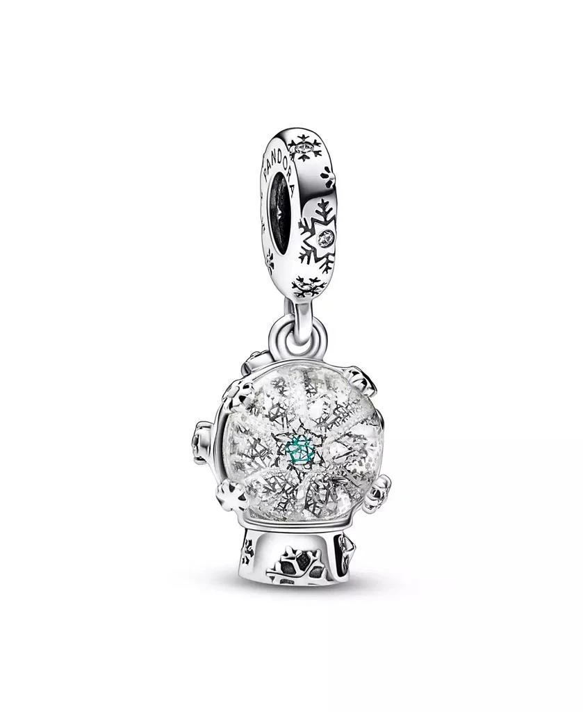 PANDORA Cubic Zirconia Snowflake Snow Globe Dangle Charm 1