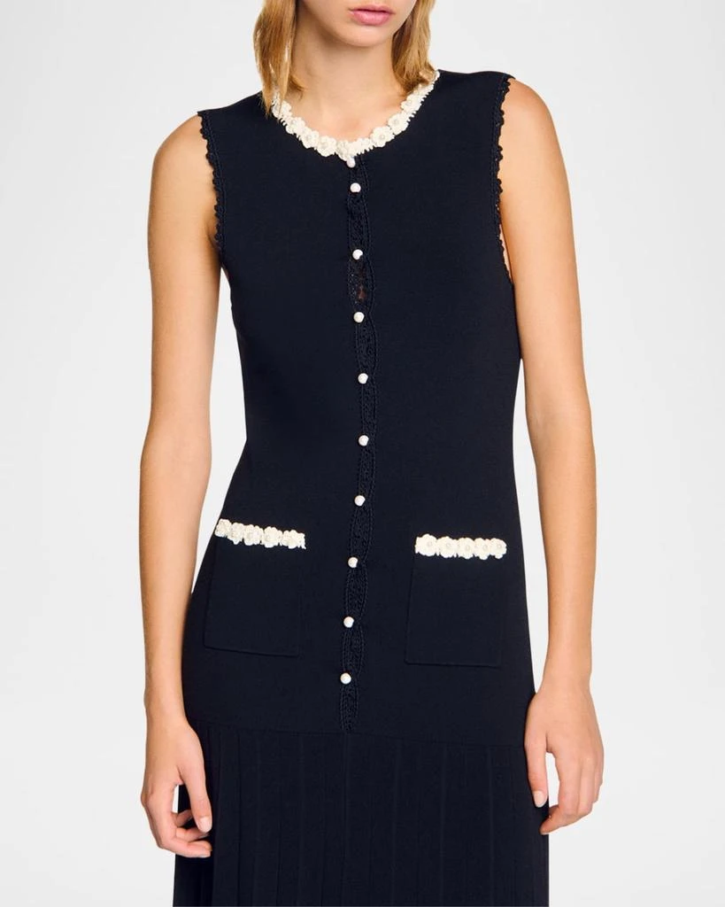 Sandro Blossom Crochet-Trim Stretch Knit Maxi Dress - Dresses & Skirts -  Compare Prices from 10+ Stores - Free Shipping - BeyondStyle