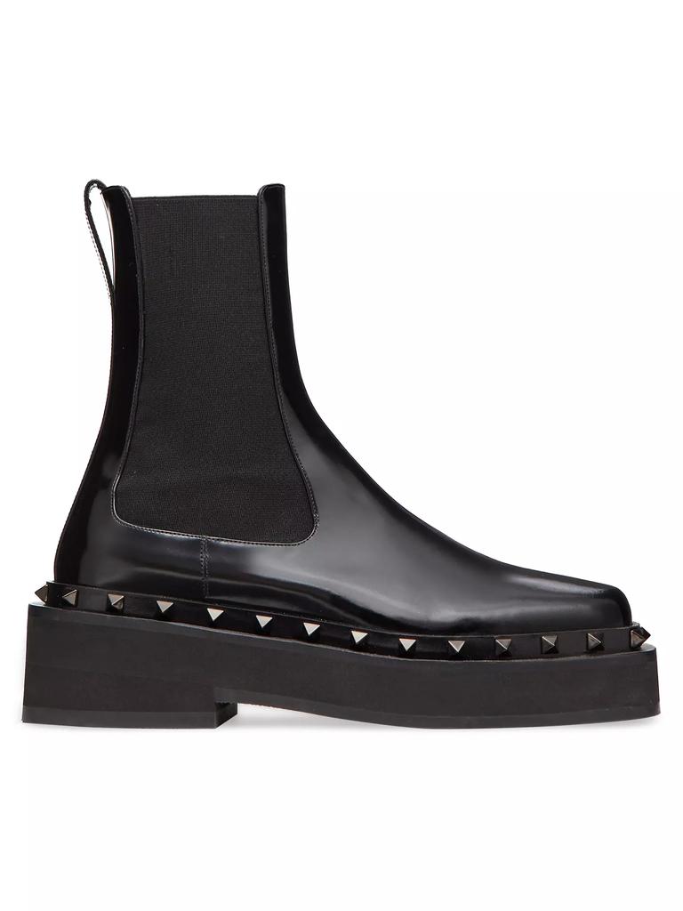 Valentino Garavani M-Way Rockstud Beatle Boots In Calfskin With Tone-On-Tone Studs