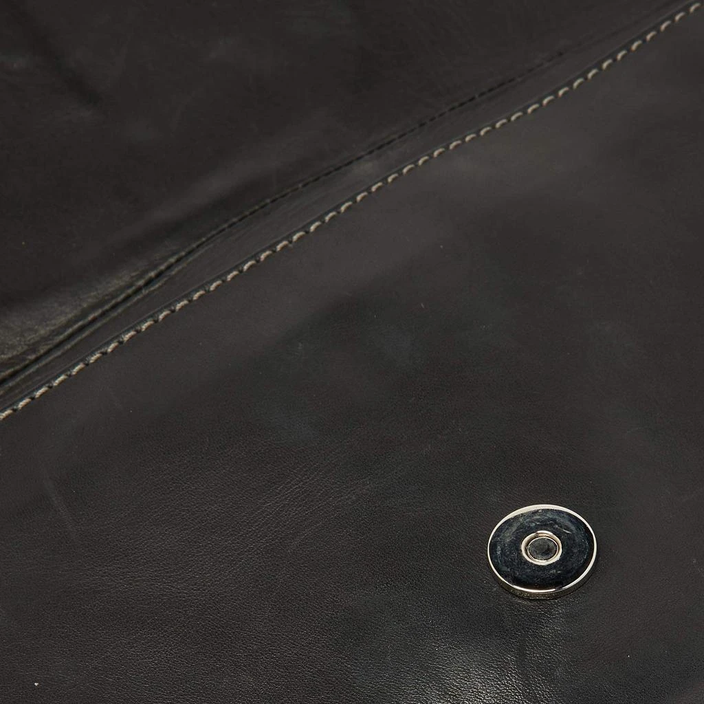 Tod's Tod's Black Leather Lucy Flap Clutch 9