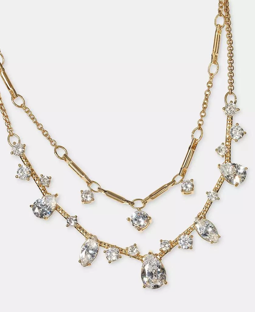 Anne Klein Cubic Zirconia Bar Layered Statement Necklace, 16" + 3" extender 2