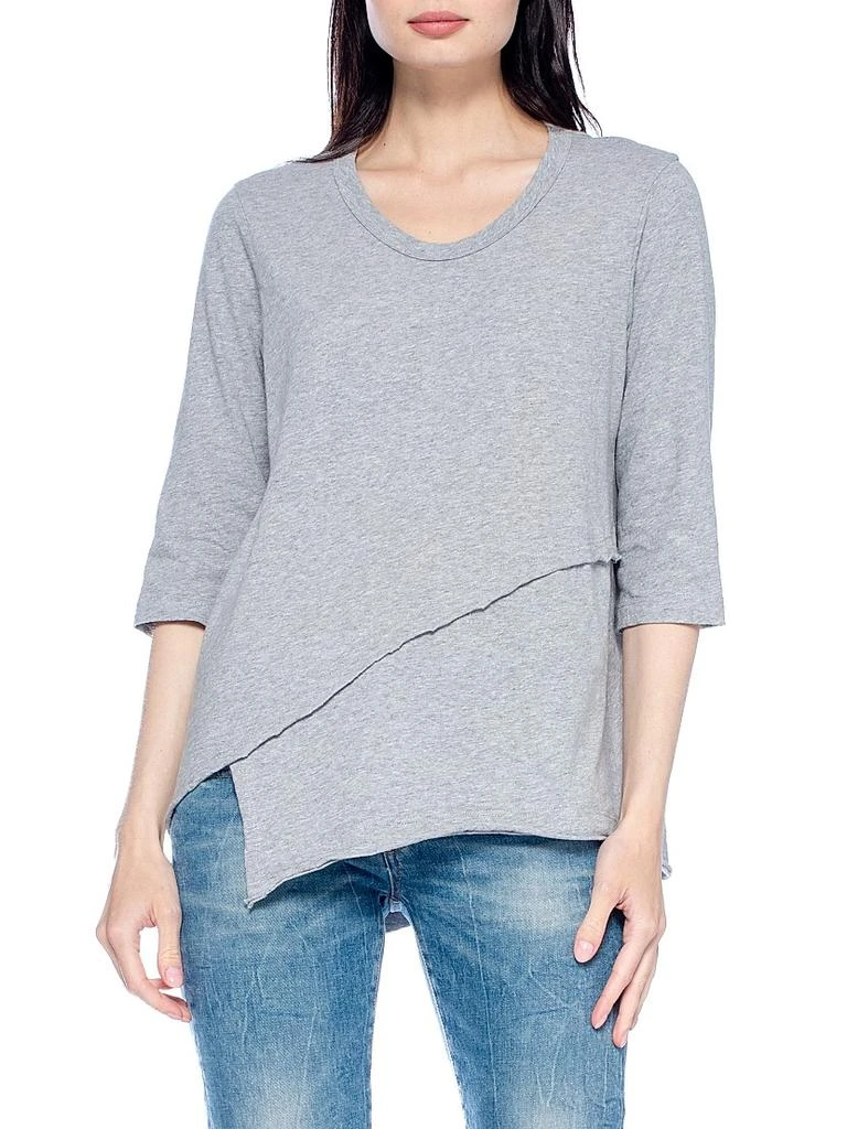 Wilt Three-Quarter Sleeve Cross Over Hem Shirt 3