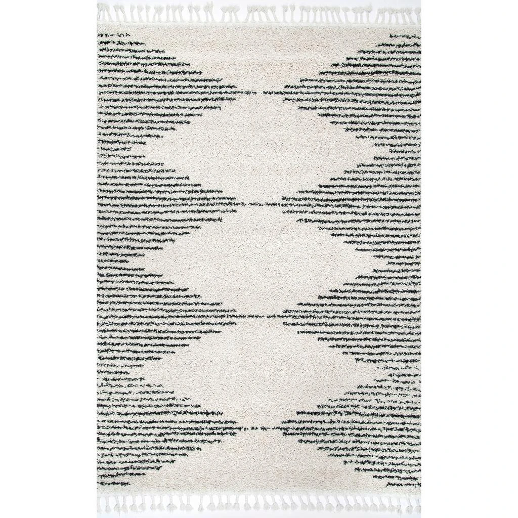 nuLOOM Bria Moroccan Diamond Tassel Rug 2