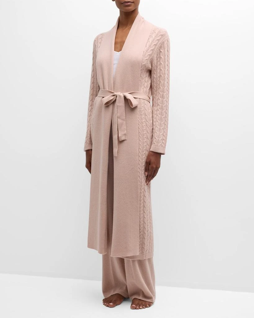 Neiman Marcus Cashmere Cable-Knit Robe 3