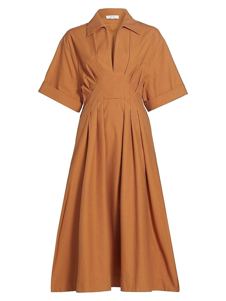 REISS Aubrey Pleated Cotton Poplin Shirtdress 1
