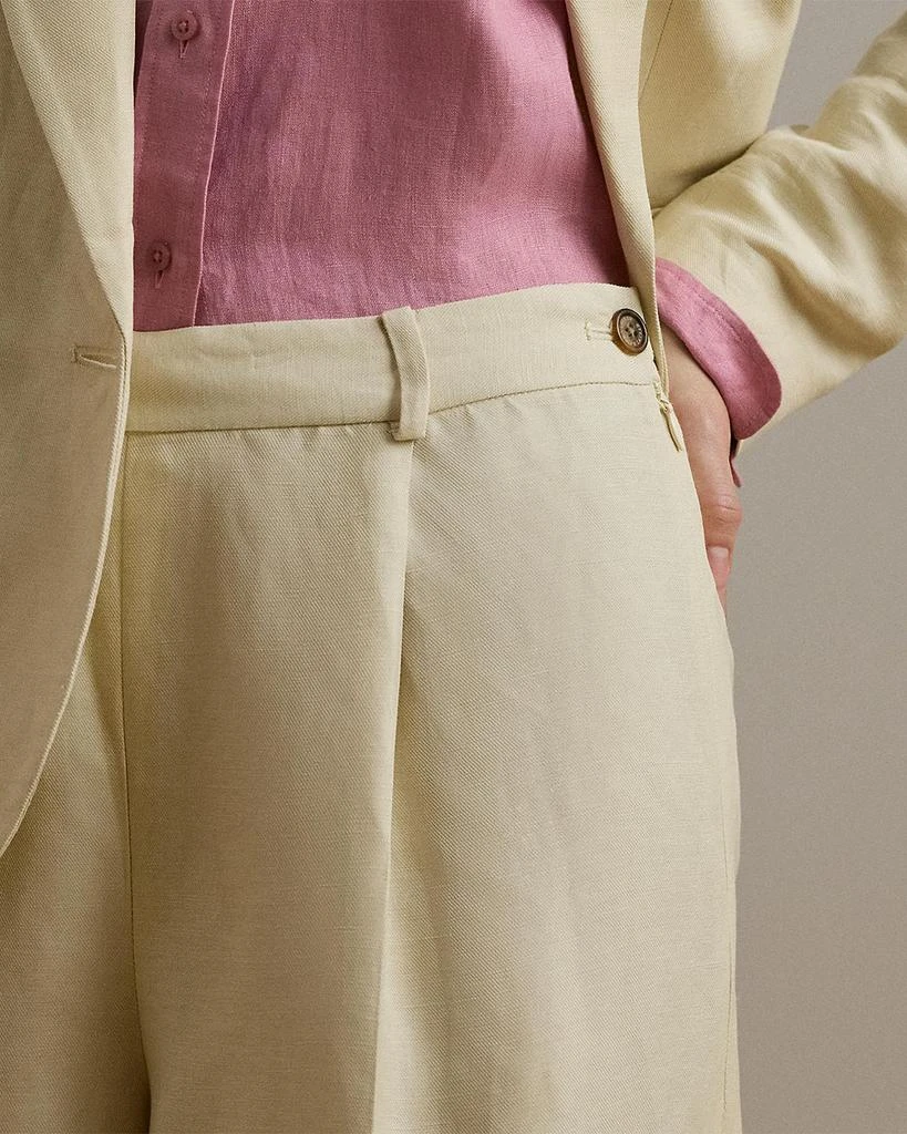 Ralph Lauren Linen Blend Twill Wide Leg Pant 6