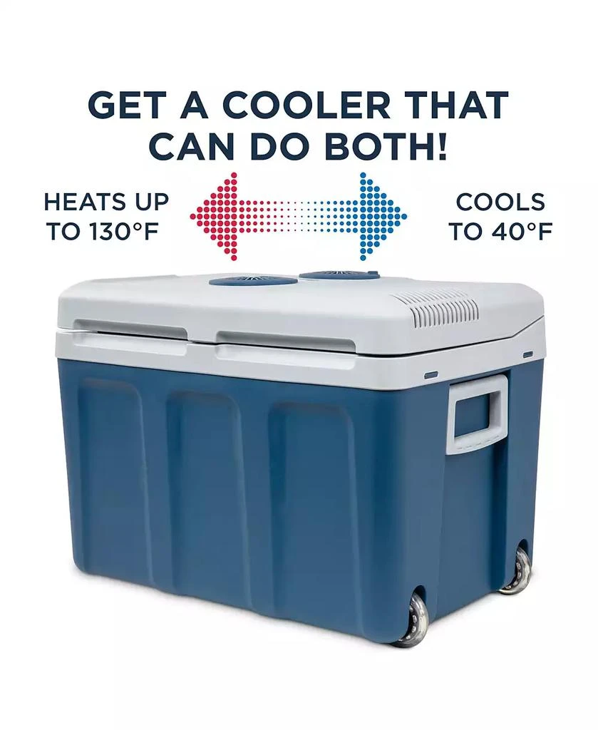 Ivation Electric Cooler 
Warmer, 45 L Portable Cooler w/Wheels 3