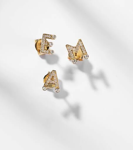 Sophie Bille Brahe Petite 18kt gold single earring with diamonds 5