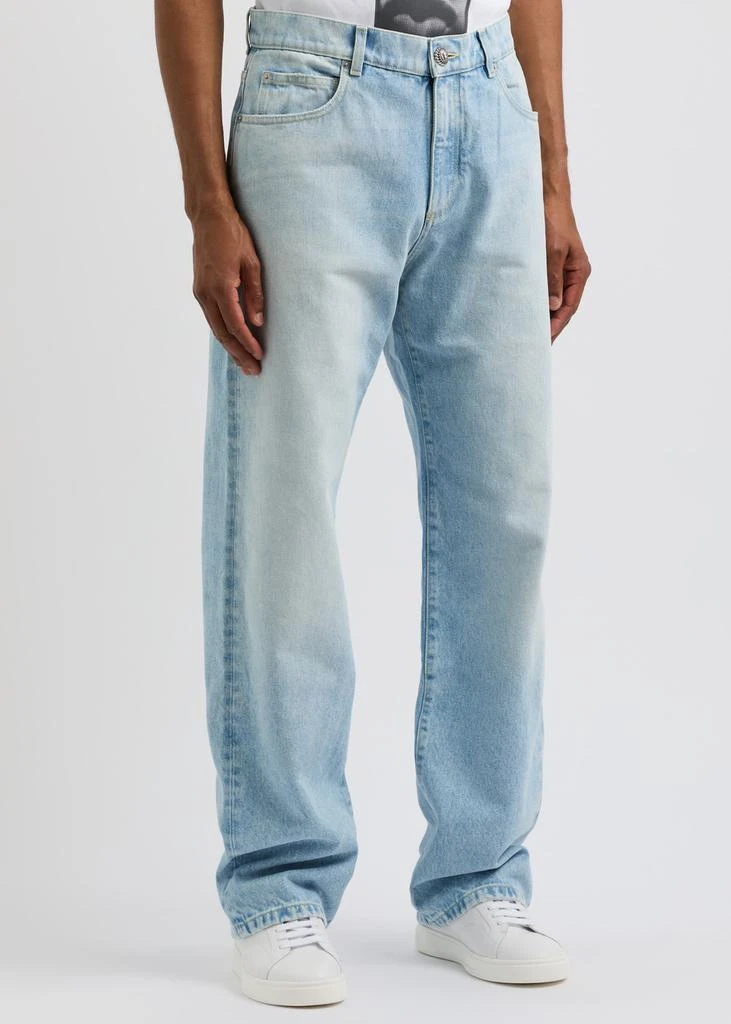 Balmain Faded wide-leg jeans  2