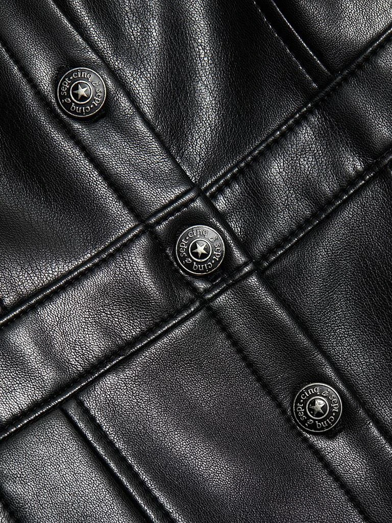 Cinq à Sept Veena Faux Leather Strapless Midi-Dress 8