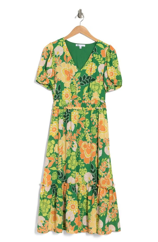 DR2 by Daniel Rainn V-Neck Crepe Midi Dress 3