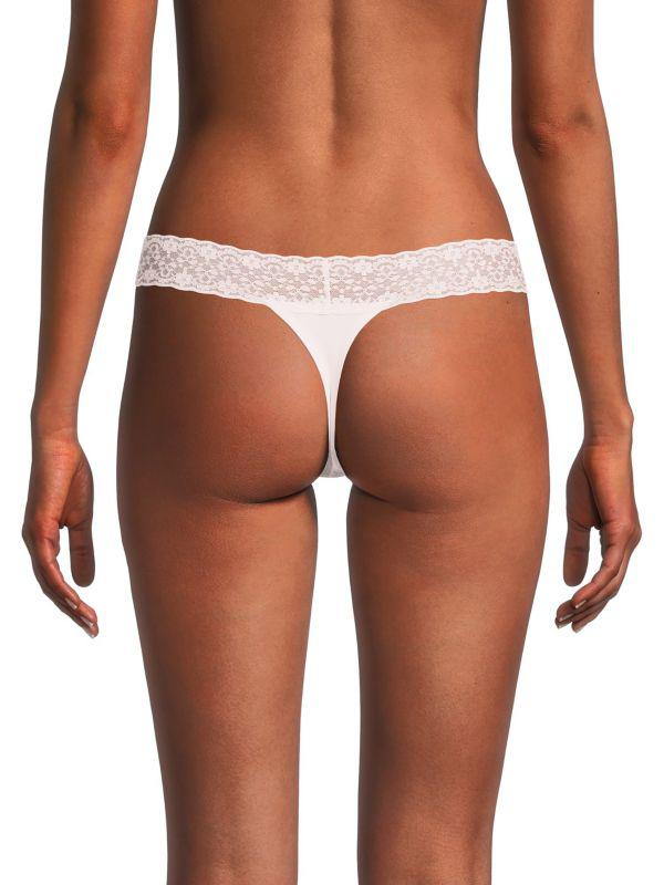 Ava & Aiden Bonded Lace Waist Thong